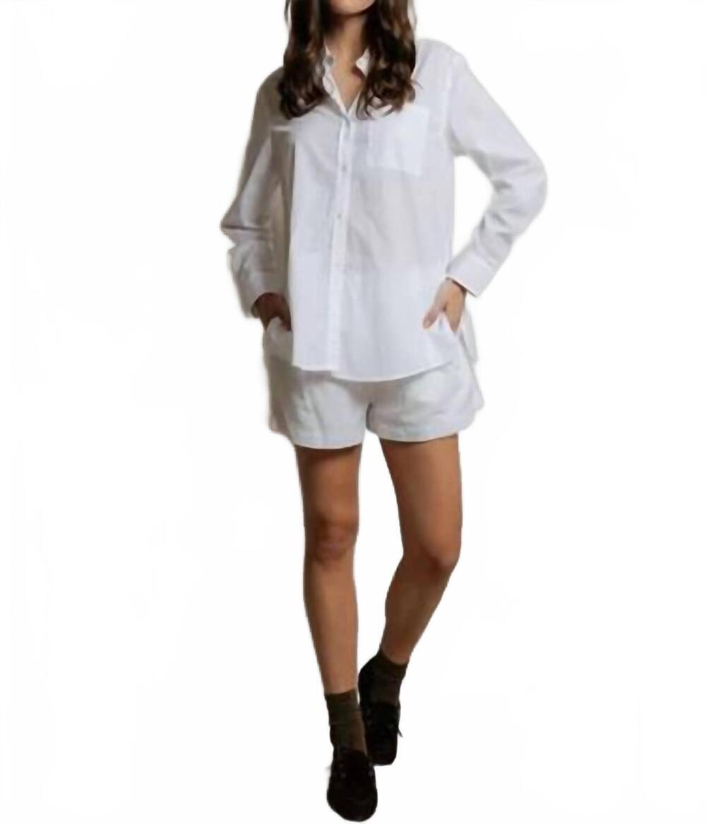 NEW PERFECTWHITETEE avalon poplin shirt in white